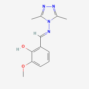 2-(((3,5-Dimethyl-4H-1,2,4-triazol-4-YL)imino)methyl)-6-methoxyphenol