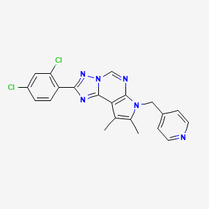 2-(2,4-Dichlorophenyl)-8,9-dimethyl-7-(4-pyridylmethyl)-7H-pyrrolo[3,2-E][1,2,4]triazolo[1,5-C]pyrimidine