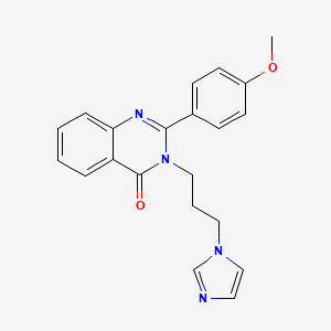 molecular formula C21H20N4O2 B10876115 3-(3-Imidazol-1-yl-propyl)-2-(4-methoxy-phenyl)-3H-quinazolin-4-one 