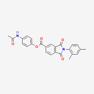 molecular formula C25H20N2O5 B10876150 4-(acetylamino)phenyl 2-(2,4-dimethylphenyl)-1,3-dioxo-2,3-dihydro-1H-isoindole-5-carboxylate 