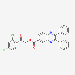 2-(2,4-Dichlorophenyl)-2-oxoethyl 2,3-diphenylquinoxaline-6-carboxylate