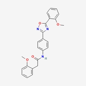 molecular formula C24H21N3O4 B10876177 2-(2-methoxyphenyl)-N-{4-[5-(2-methoxyphenyl)-1,2,4-oxadiazol-3-yl]phenyl}acetamide 