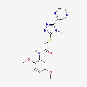 N-(2,5-dimethoxyphenyl)-2-{[4-methyl-5-(pyrazin-2-yl)-4H-1,2,4-triazol-3-yl]sulfanyl}acetamide