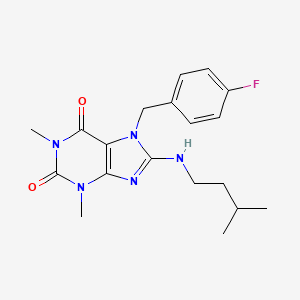 7-(4-fluorobenzyl)-1,3-dimethyl-8-[(3-methylbutyl)amino]-3,7-dihydro-1H-purine-2,6-dione