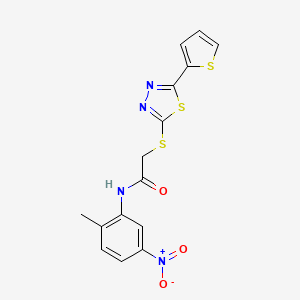 N-(2-methyl-5-nitrophenyl)-2-{[5-(thiophen-2-yl)-1,3,4-thiadiazol-2-yl]sulfanyl}acetamide