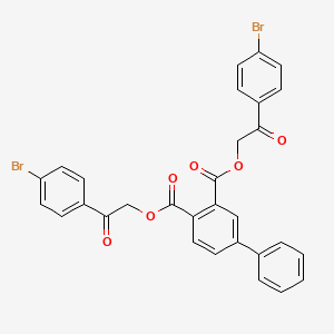 molecular formula C30H20Br2O6 B10876257 Bis[2-(4-bromophenyl)-2-oxoethyl] biphenyl-3,4-dicarboxylate 