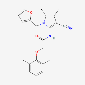 N-[3-cyano-1-(furan-2-ylmethyl)-4,5-dimethyl-1H-pyrrol-2-yl]-2-(2,6-dimethylphenoxy)acetamide