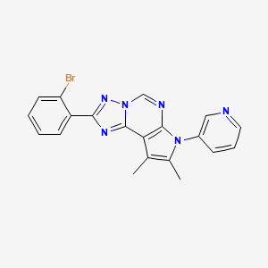 2-(2-Bromophenyl)-8,9-dimethyl-7-(3-pyridyl)-7H-pyrrolo[3,2-E][1,2,4]triazolo[1,5-C]pyrimidine