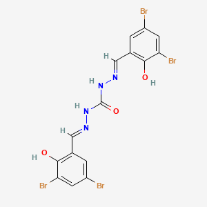 molecular formula C15H10Br4N4O3 B10876313 N'',N'''-Bis[(3,5-dibromo-2-hydroxyphenyl)methylene]carbonic dihydrazide 