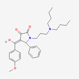 molecular formula C29H38N2O4 B10876321 1-[3-(dibutylamino)propyl]-3-hydroxy-4-(4-methoxybenzoyl)-5-phenyl-1,5-dihydro-2H-pyrrol-2-one 