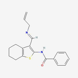 N-{3-[(E)-(prop-2-en-1-ylimino)methyl]-4,5,6,7-tetrahydro-1-benzothiophen-2-yl}benzamide