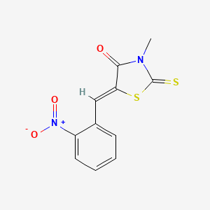 molecular formula C11H8N2O3S2 B10876372 (5Z)-3-methyl-5-(2-nitrobenzylidene)-2-thioxo-1,3-thiazolidin-4-one 