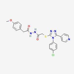 2-{[4-(4-chlorophenyl)-5-(pyridin-4-yl)-4H-1,2,4-triazol-3-yl]sulfanyl}-N'-[(4-methoxyphenyl)acetyl]acetohydrazide