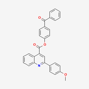 4-(Phenylcarbonyl)phenyl 2-(4-methoxyphenyl)quinoline-4-carboxylate