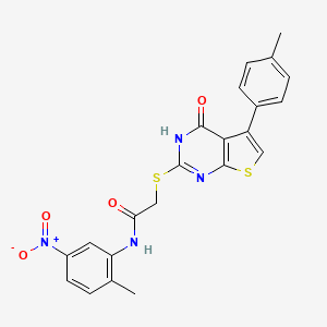 N-(2-methyl-5-nitrophenyl)-2-{[5-(4-methylphenyl)-4-oxo-3,4-dihydrothieno[2,3-d]pyrimidin-2-yl]sulfanyl}acetamide