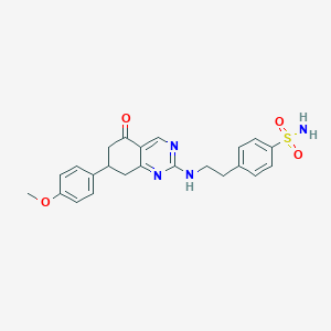 4-(2-{[7-(4-Methoxyphenyl)-5-oxo-5,6,7,8-tetrahydroquinazolin-2-yl]amino}ethyl)benzenesulfonamide