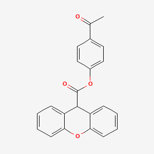 molecular formula C22H16O4 B10876543 4-acetylphenyl 9H-xanthene-9-carboxylate 