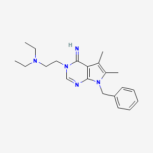 2-(7-benzyl-4-imino-5,6-dimethyl-4,7-dihydro-3H-pyrrolo[2,3-d]pyrimidin-3-yl)-N,N-diethylethanamine