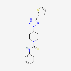 molecular formula C17H18N6S2 B10876628 N-phenyl-4-[5-(thiophen-2-yl)-2H-tetrazol-2-yl]piperidine-1-carbothioamide 