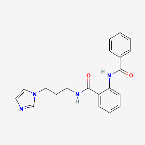 molecular formula C20H20N4O2 B10876647 2-benzamido-N-(3-imidazol-1-ylpropyl)benzamide 