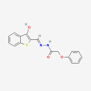 N'-[(E)-(3-hydroxy-1-benzothiophen-2-yl)methylidene]-2-phenoxyacetohydrazide