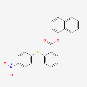 molecular formula C23H15NO4S B10876675 Naphthalen-1-yl 2-[(4-nitrophenyl)sulfanyl]benzoate 