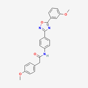 2-(4-methoxyphenyl)-N-{4-[5-(3-methoxyphenyl)-1,2,4-oxadiazol-3-yl]phenyl}acetamide