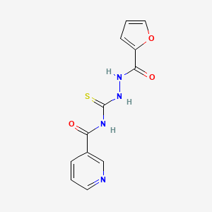 N-{[2-(furan-2-ylcarbonyl)hydrazinyl]carbonothioyl}pyridine-3-carboxamide