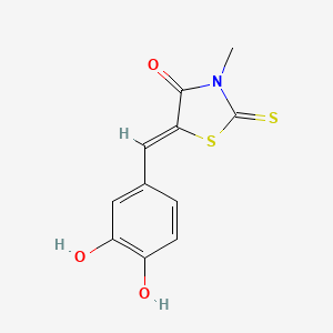 molecular formula C11H9NO3S2 B10876740 (5Z)-5-(3,4-dihydroxybenzylidene)-3-methyl-2-thioxo-1,3-thiazolidin-4-one 