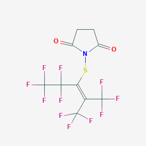 1-{[1,1,1,4,4,5,5,5-Octafluoro-2-(trifluoromethyl)pent-2-en-3-yl]sulfanyl}pyrrolidine-2,5-dione