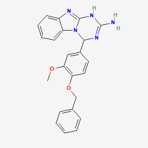 4-[4-(Benzyloxy)-3-methoxyphenyl]-1,4-dihydro[1,3,5]triazino[1,2-a]benzimidazol-2-amine