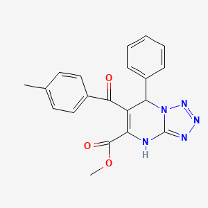 molecular formula C20H17N5O3 B10876757 Methyl 6-[(4-methylphenyl)carbonyl]-7-phenyl-4,7-dihydrotetrazolo[1,5-a]pyrimidine-5-carboxylate 