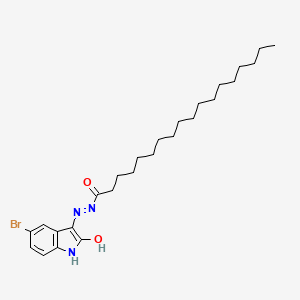 molecular formula C26H40BrN3O2 B10876764 N'-[(3Z)-5-bromo-2-oxo-1,2-dihydro-3H-indol-3-ylidene]octadecanehydrazide 