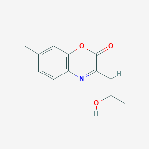 molecular formula C12H11NO3 B10876775 7-Methyl-3-(2-oxopropylidene)-2H-1,4-benzoxazin-2(4H)-one 