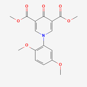 molecular formula C17H17NO7 B10876783 Dimethyl 1-(2,5-dimethoxyphenyl)-4-oxo-1,4-dihydropyridine-3,5-dicarboxylate 