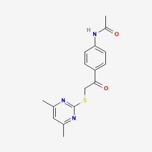 N-(4-{[(4,6-dimethylpyrimidin-2-yl)sulfanyl]acetyl}phenyl)acetamide