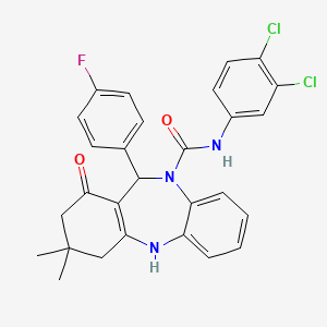 molecular formula C28H24Cl2FN3O2 B10876836 C28H24Cl2FN3O2 