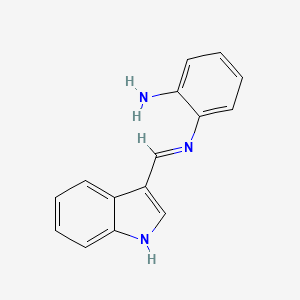 molecular formula C15H13N3 B10876844 N-[(E)-1H-indol-3-ylmethylidene]benzene-1,2-diamine 