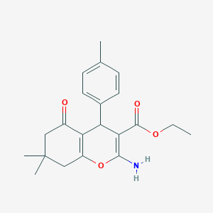 ethyl 2-amino-7,7-dimethyl-4-(4-methylphenyl)-5-oxo-5,6,7,8-tetrahydro-4H-chromene-3-carboxylate