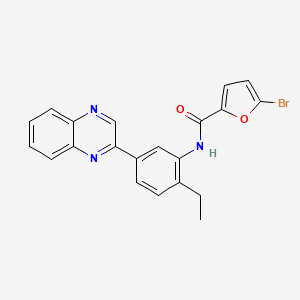 5-bromo-N-[2-ethyl-5-(quinoxalin-2-yl)phenyl]furan-2-carboxamide