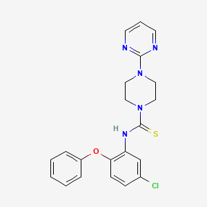 molecular formula C21H20ClN5OS B10876872 N-(5-chloro-2-phenoxyphenyl)-4-(pyrimidin-2-yl)piperazine-1-carbothioamide 