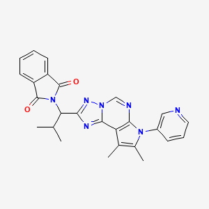 2-{1-[8,9-Dimethyl-7-(3-pyridyl)-7H-pyrrolo[3,2-E][1,2,4]triazolo[1,5-C]pyrimidin-2-YL]-2-methylpropyl}-1H-isoindole-1,3(2H)-dione