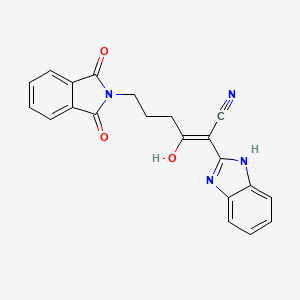 (2Z)-2-(1H-benzimidazol-2-yl)-6-(1,3-dioxo-1,3-dihydro-2H-isoindol-2-yl)-3-hydroxyhex-2-enenitrile