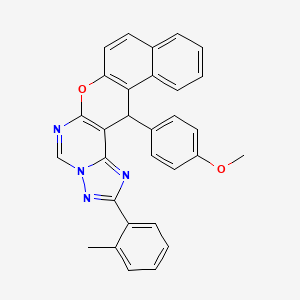 14-(4-methoxyphenyl)-2-(2-methylphenyl)-14H-benzo[5,6]chromeno[3,2-e][1,2,4]triazolo[1,5-c]pyrimidine