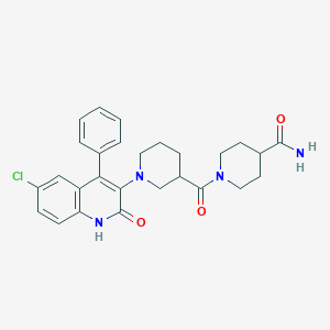 1-{[1-(6-Chloro-2-oxo-4-phenyl-1,2-dihydroquinolin-3-yl)piperidin-3-yl]carbonyl}piperidine-4-carboxamide