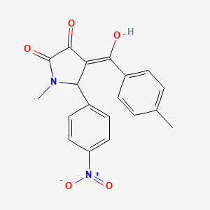 3-hydroxy-1-methyl-4-[(4-methylphenyl)carbonyl]-5-(4-nitrophenyl)-1,5-dihydro-2H-pyrrol-2-one