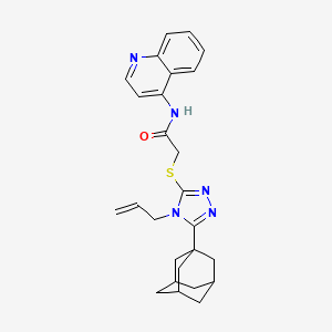 2-{[5-(1-Adamantyl)-4-allyl-4H-1,2,4-triazol-3-YL]sulfanyl}-N~1~-(4-quinolyl)acetamide