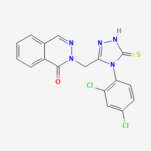 molecular formula C17H11Cl2N5OS B10876997 2-{[4-(2,4-dichlorophenyl)-5-sulfanyl-4H-1,2,4-triazol-3-yl]methyl}phthalazin-1(2H)-one 