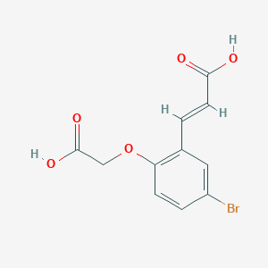 (2E)-3-[5-bromo-2-(carboxymethoxy)phenyl]prop-2-enoic acid