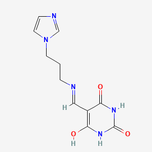 5-({[3-(1H-imidazol-1-yl)propyl]amino}methylidene)pyrimidine-2,4,6(1H,3H,5H)-trione